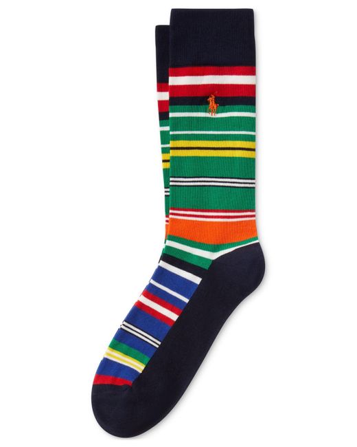 Polo Ralph Lauren Black Striped Crew Socks for men