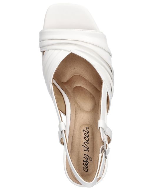 Easy Street Metallic Lucie Square Toe Sandals