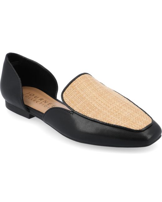 Journee Collection Black Kennza Tru Comfort Cut Out Slip On Loafers