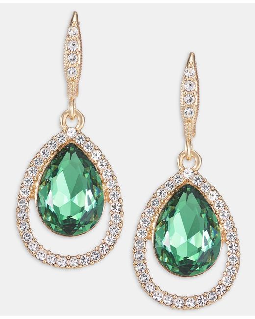 Givenchy Green Multi-stone Drop Earrings