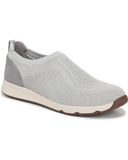 LifeStride White Respect Round Toe Slip On Sneakers