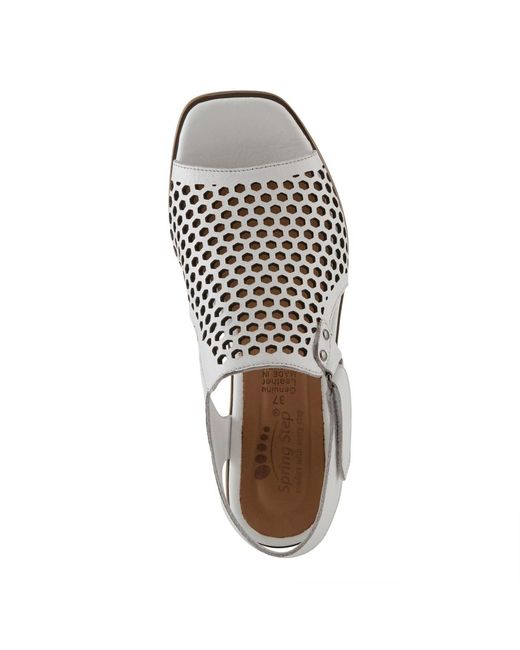 Spring Step White Gosset Slingback Sandal