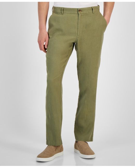 Club Room Green 100% Linen Pants for men