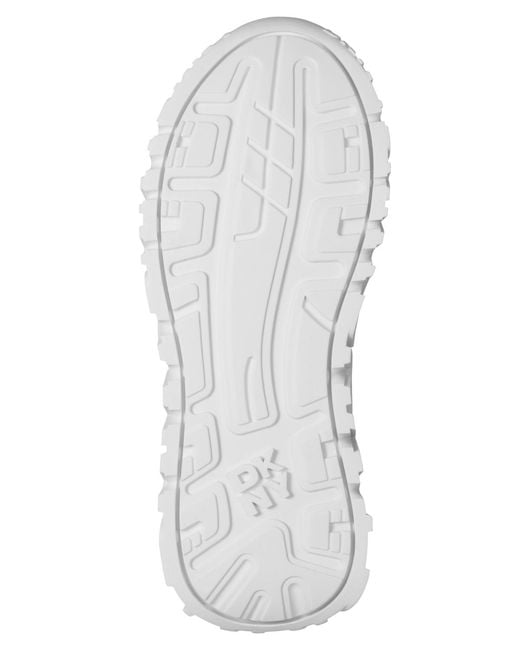 DKNY Black Lathen Quilted Lace Up Sneaker With Logo Detail