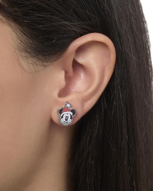 Disney White Holiday Stud Earring Set
