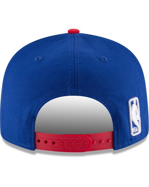 KTZ Blue Royal/red Philadelphia 76ers 2-tone 9fifty Adjustable Snapback Hat for men