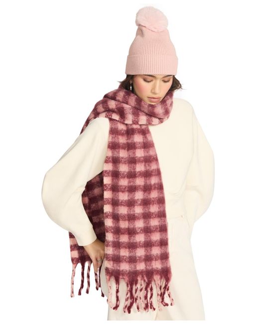Steve Madden Pink Buffalo Blaze Beanie And Scarf Gift Set