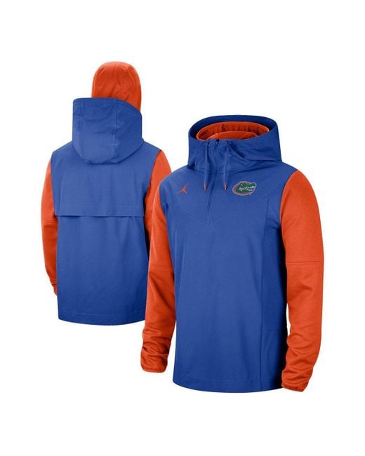Nike Brand Royal, Orange Florida Gators Sideline Player Quarterzip