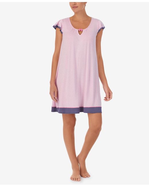 Ellen Tracy Pink Short Sleeve Nightgown