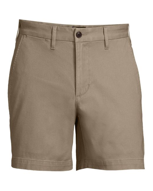 Lands' End Natural 6" Traditional Fit Comfort First Comfort Waist Knockabout Chino Shorts