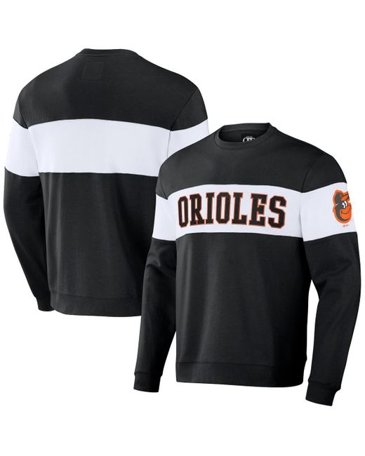 Fanatics Black Darius Rucker Collection By Baltimore Orioles Stripe Pullover Sweatshirt for men