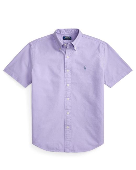 Polo Ralph Lauren Purple Classic Fit Garment-dyed Oxford Shirt for men