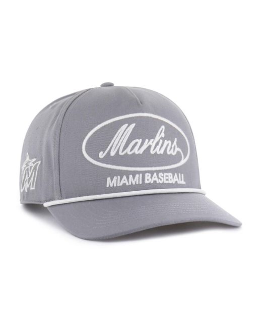 '47 Gray Miami Marlins Foundational Hitch Adjustable Hat for men