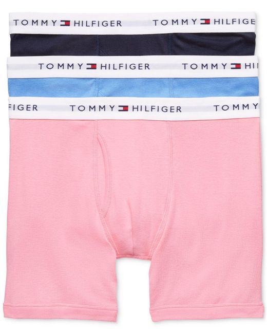 Tommy Hilfiger Cotton Underwear Boxer Briefs in Pink for Men | Lyst