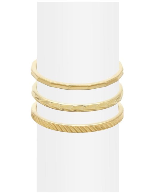Brook and York White Ivey Extra Thin Ring Set
