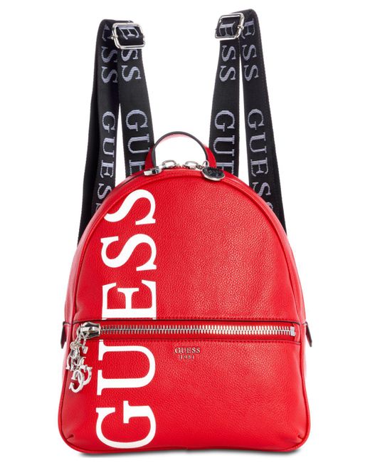 Guess Red Urban Chic Logo Backpack