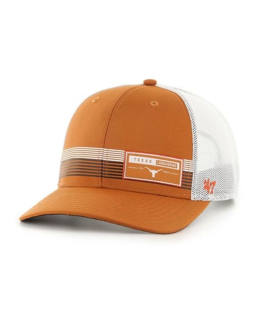 '47 Brown Texas Orange Texas Longhorns Rangefinder Brrr Trucker Adjustable Hat for men
