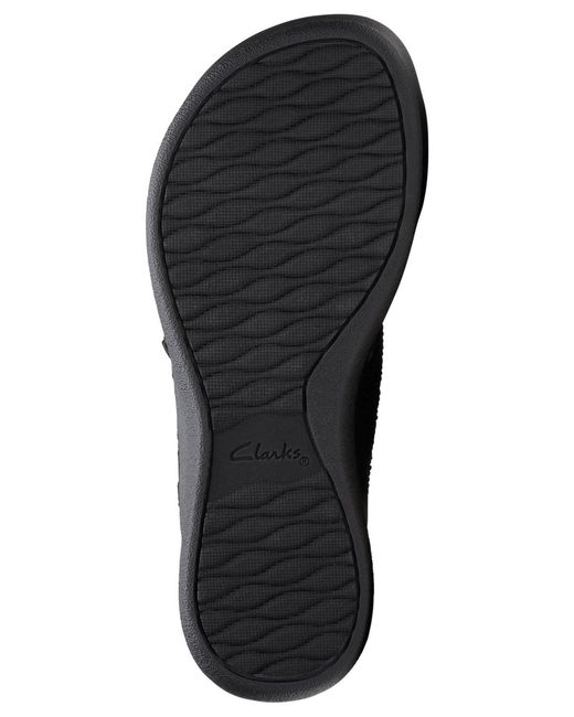 Clarks Black Cloudsteppers Arla Wave Sandals