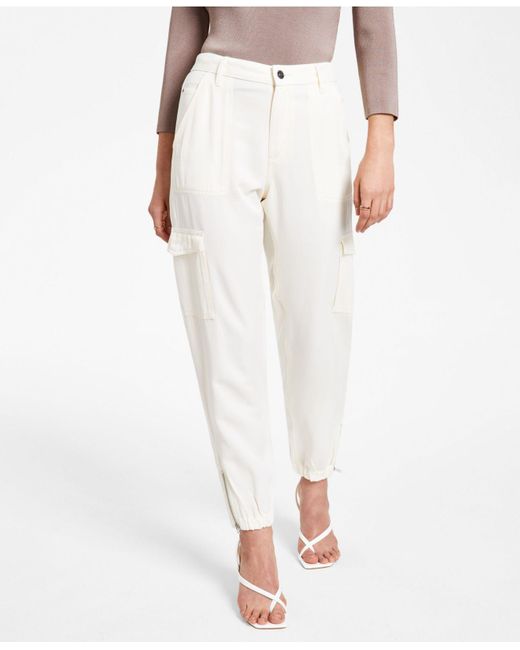 Guess Denim Bowie Cargo Chino Pants in White Lyst