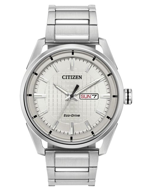 Citizen Metallic Drive Quartz Watch With Stainless Steel Strap, Silver, 22 (model: Aw0080-57a) for men