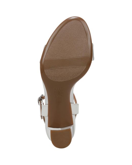 Naturalizer Metallic Bristol Block Heel Dress Sandals