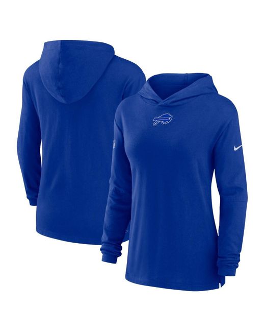 Nike Buffalo Bills Sideline Performance Long Sleeve Hoodie T-shirt in ...