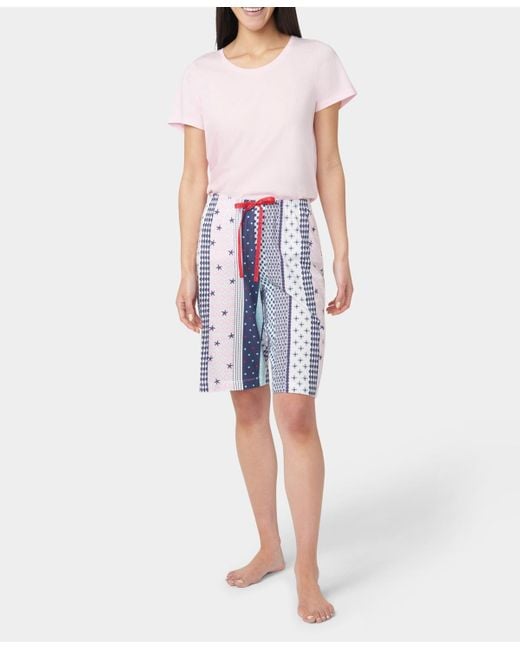 Hue Blue Seaside Stripe Bermuda Pajama Shorts