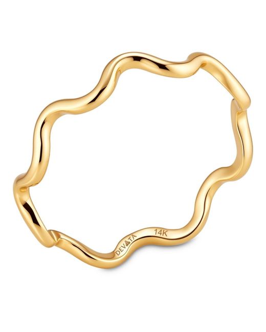 DEVATA Metallic Wavy Ring
