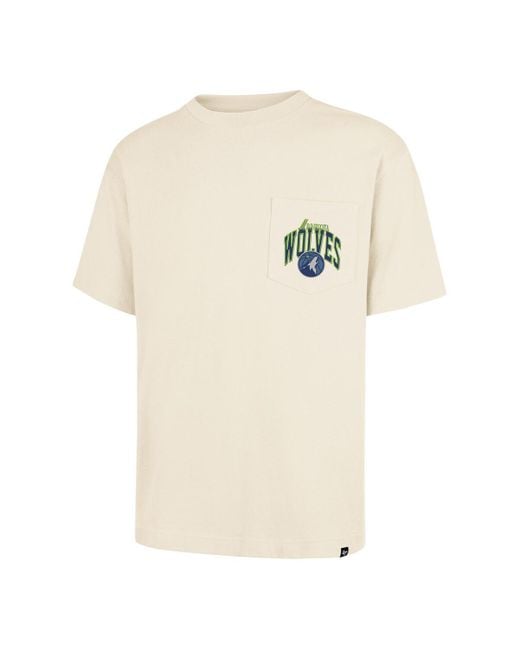 '47 White And Minnesota Timberwolves Crossover Collection Foundation Pocket T-shirt