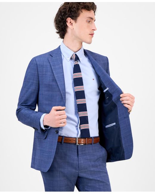 Tommy Hilfiger Blue Modern-fit Wool Th-flex Stretch Suit Separates Jacket for men