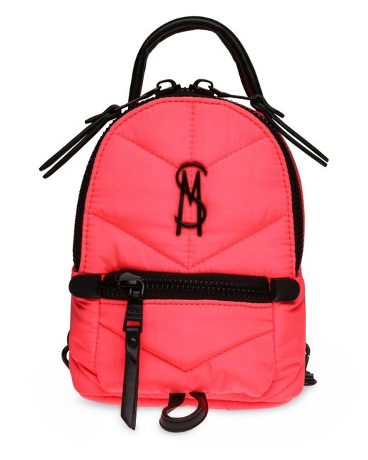 Steve Madden Bjaydon Nylon Quilted Mini Backpack in Red Lyst