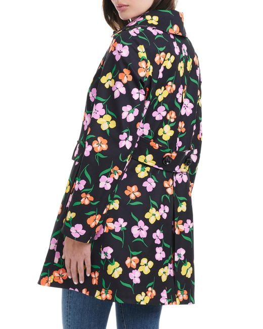 Kate Spade Multicolor A-line Printed Trench Coat