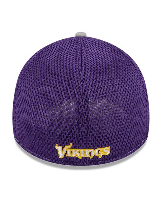KTZ Gray Minnesota Vikings Pipe 39thirty Flex Hat for men
