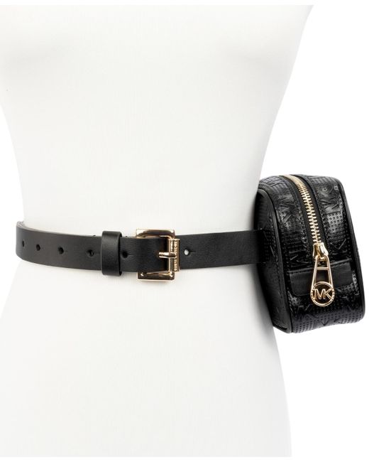 Michael Kors Black Michael Mk Embossed Fanny Pack