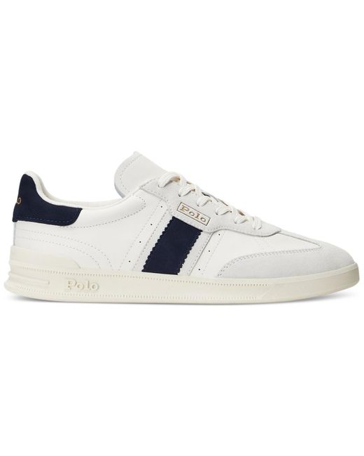 Polo Ralph Lauren White Heritage Aera Lace-up Sneakers for men