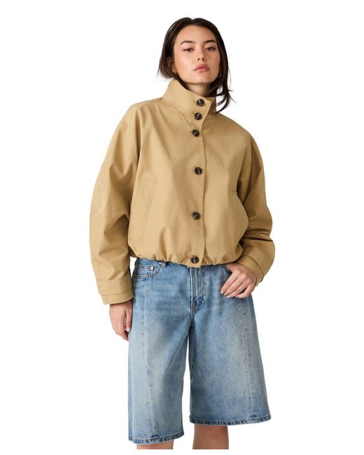 Steve Madden Blue Fayden Button-front Jacket
