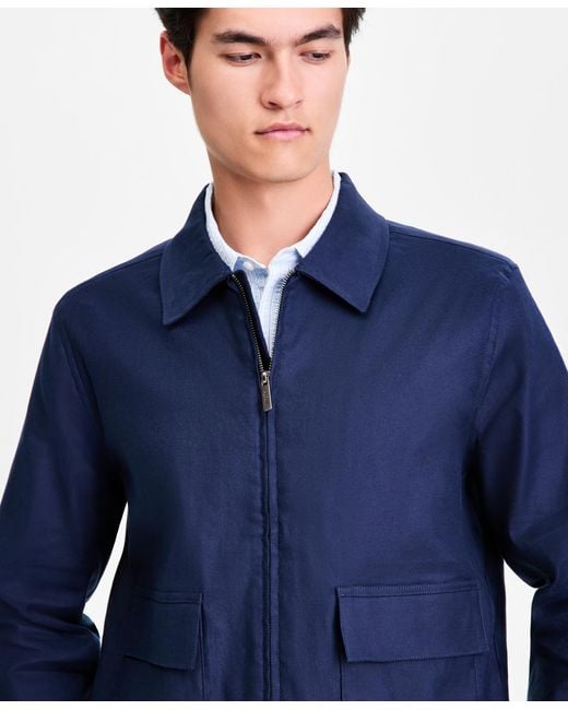 Alfani Blue Tech Bomber Jacket for men