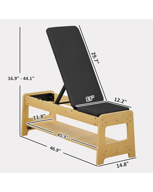 Soozier Black Adjustable Weight Bench