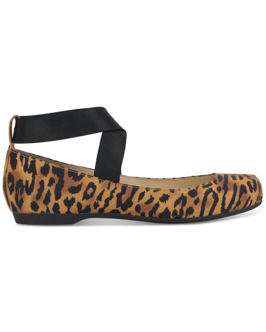Jessica Simpson Black Mandalaye Elastic Criss-cross Ankle Strap Ballet Flats