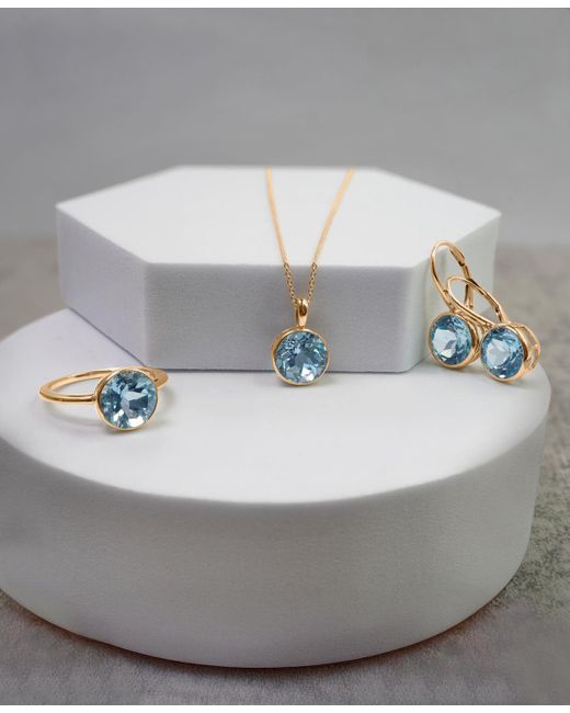 Macy's Blue Bezel Circle Solitaire Statement Ring (3-3/4 Ct. T.w.