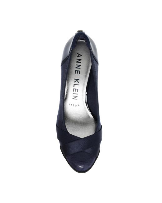 Anne Klein Blue Timeout Wedge Pumps