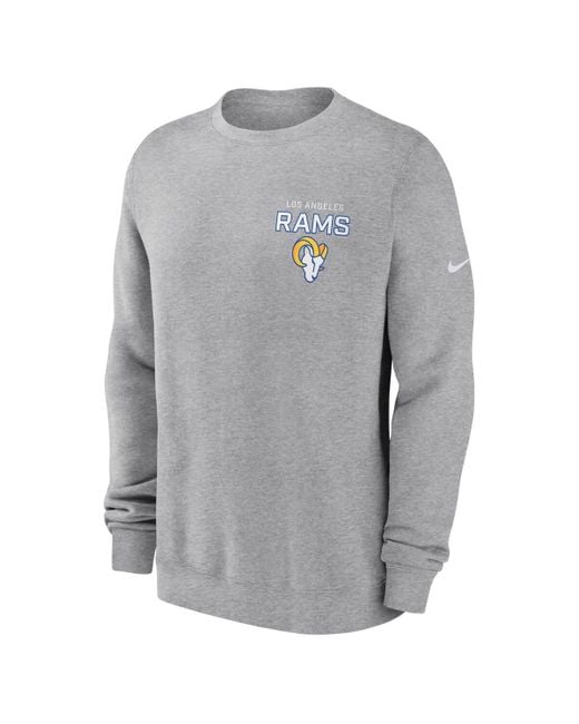 Nike Gray Indianapolis Colts Primetime Club Fleece Pullover Sweatshirt for men