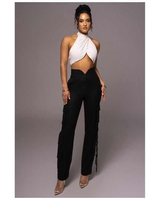 JLUXLABEL Black Better Half Linen Utility Pants