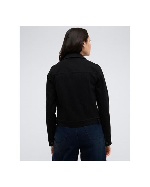Kenneth Cole Black Denim Trucker Button Front Jacket