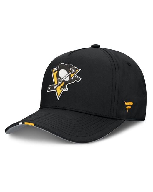 Fanatics Black Pittsburgh Penguins 2025 Nhl Draft Authentic Pro On-stage Podium A-frame Adjustable Hat for men