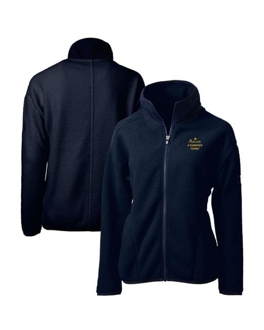 Cutter & Buck Blue Notre Dame Fighting Irish Play Like A Champion Today Cascade Eco Sherpa Fleece Full-zip Jacket