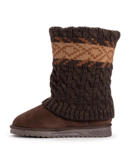 Muk Luks Brown Cheryl Boots