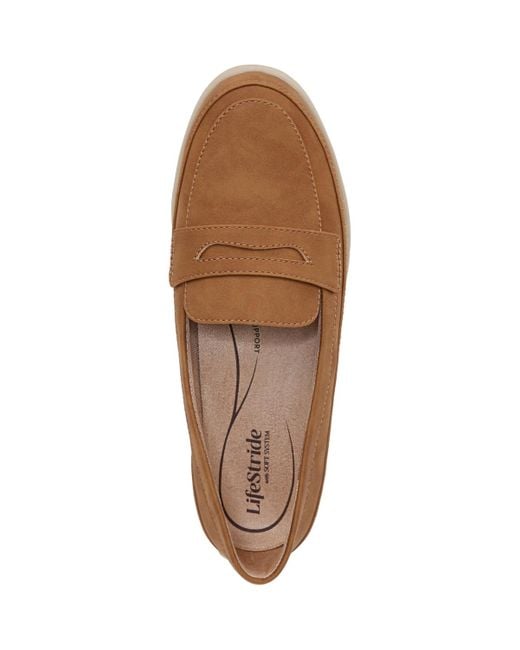 LifeStride Malta Penny Loafers in Brown Lyst