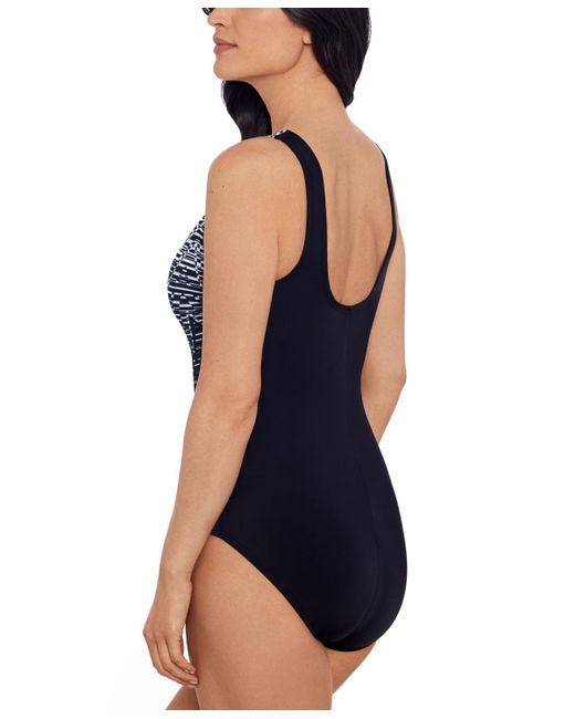 Swim Solutions Blue High-neck One-piece Swimsuit