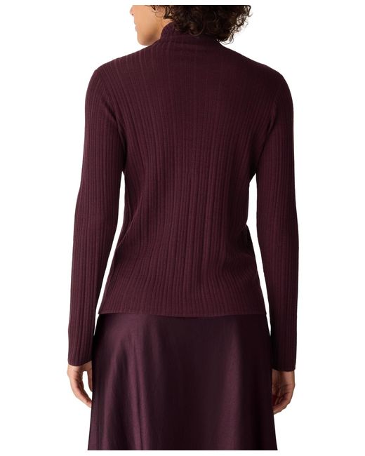 Eileen Fisher Purple Turtleneck Sweater